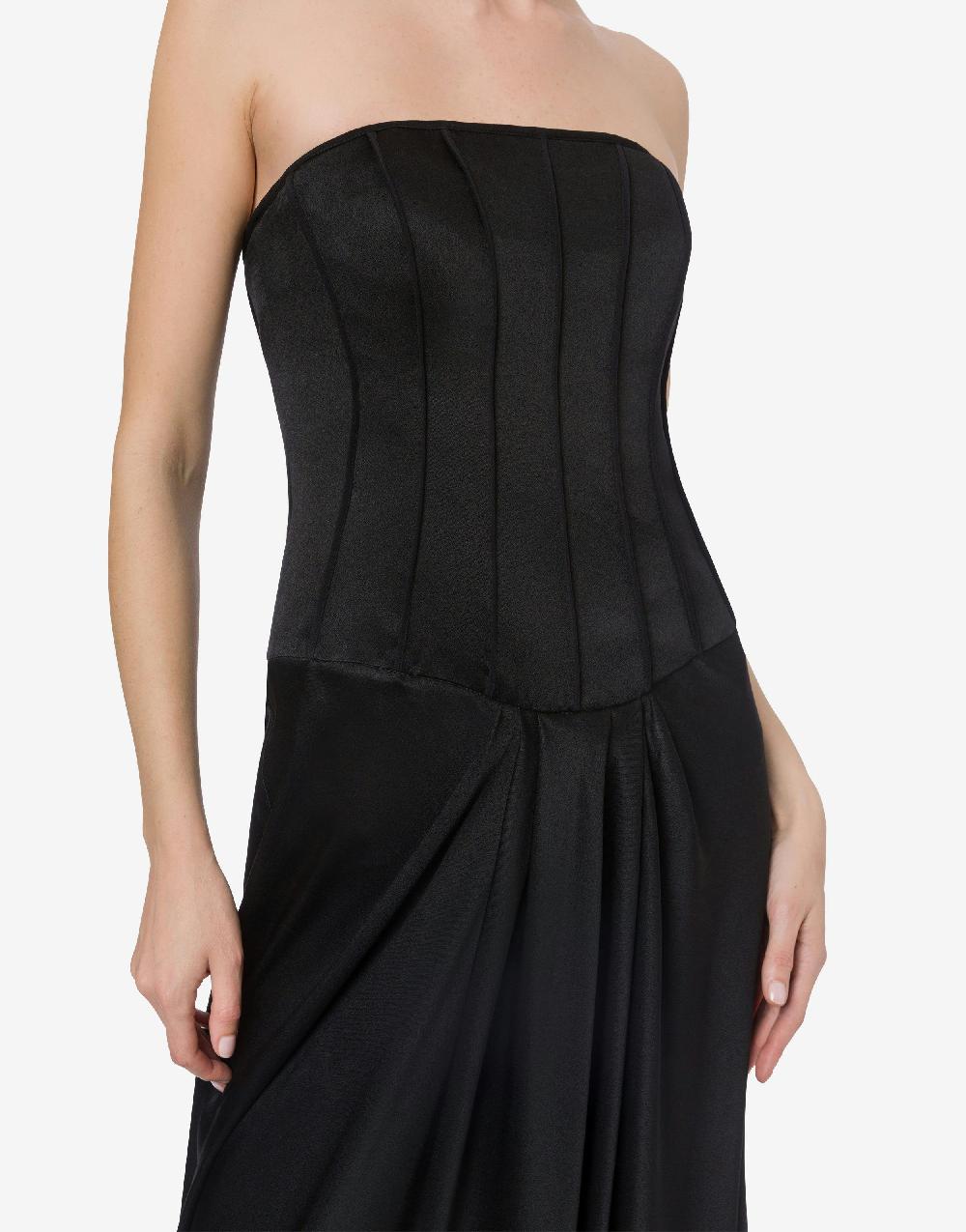 Alberta Ferretti Abito lungo bustier in raso Negozi Online