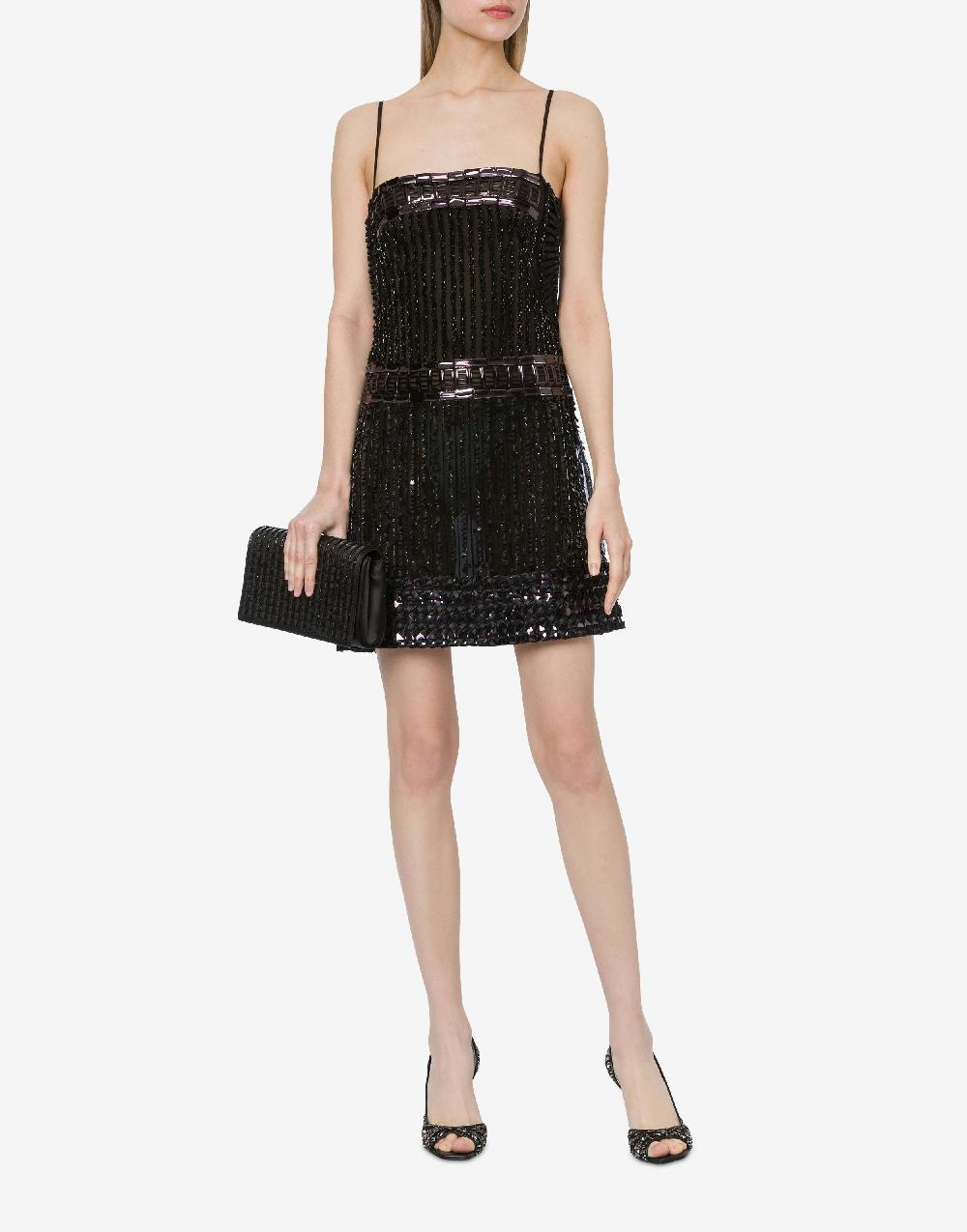Alberta Ferretti Minidress in tulle con paillettes Consegna Veloce