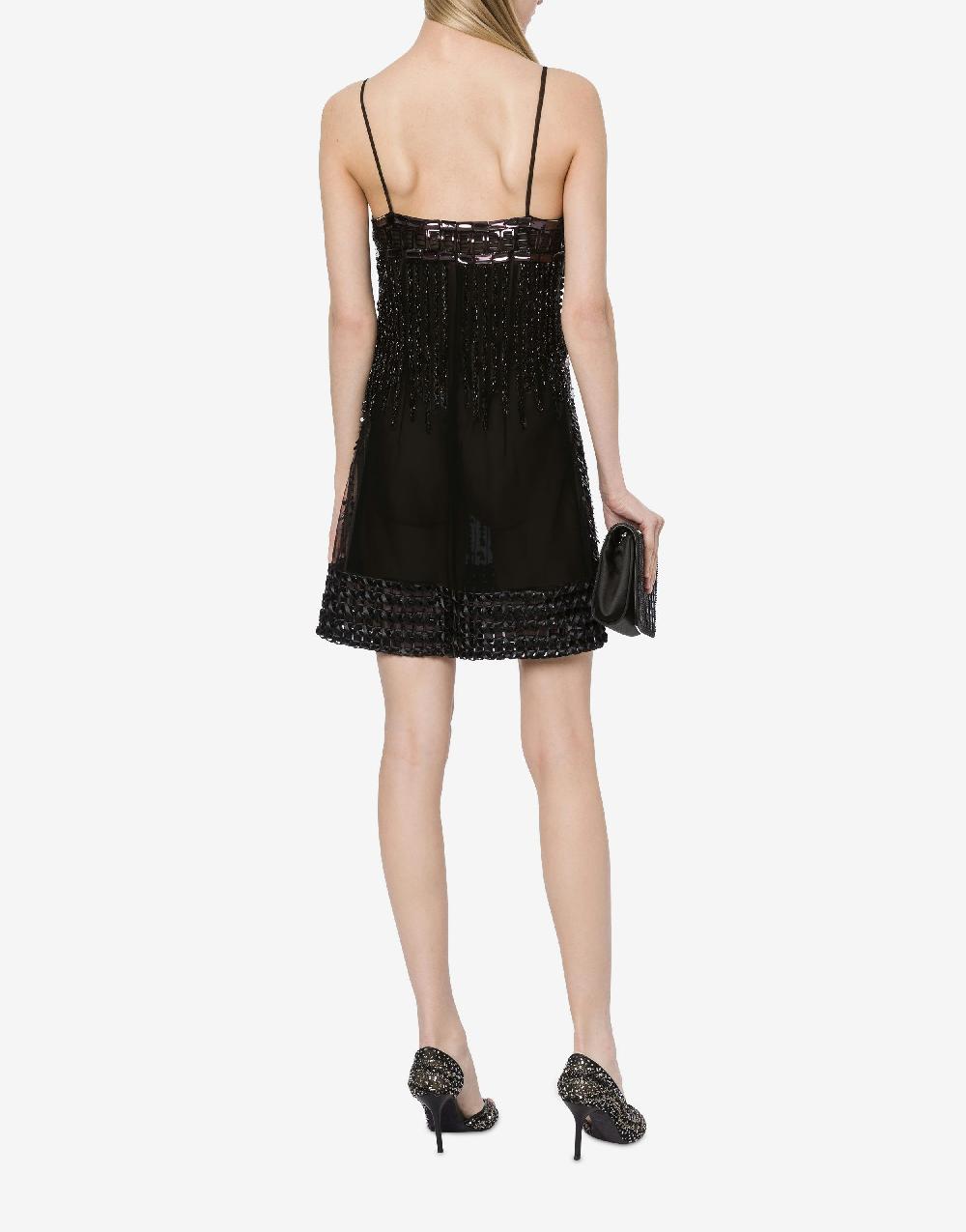 Alberta Ferretti Minidress in tulle con paillettes Consegna Veloce