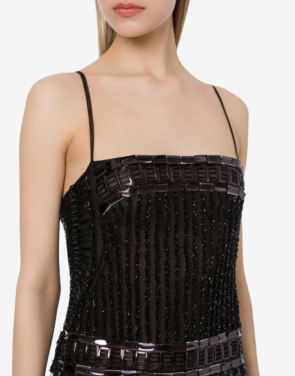 Alberta Ferretti Minidress in tulle con paillettes Consegna Veloce