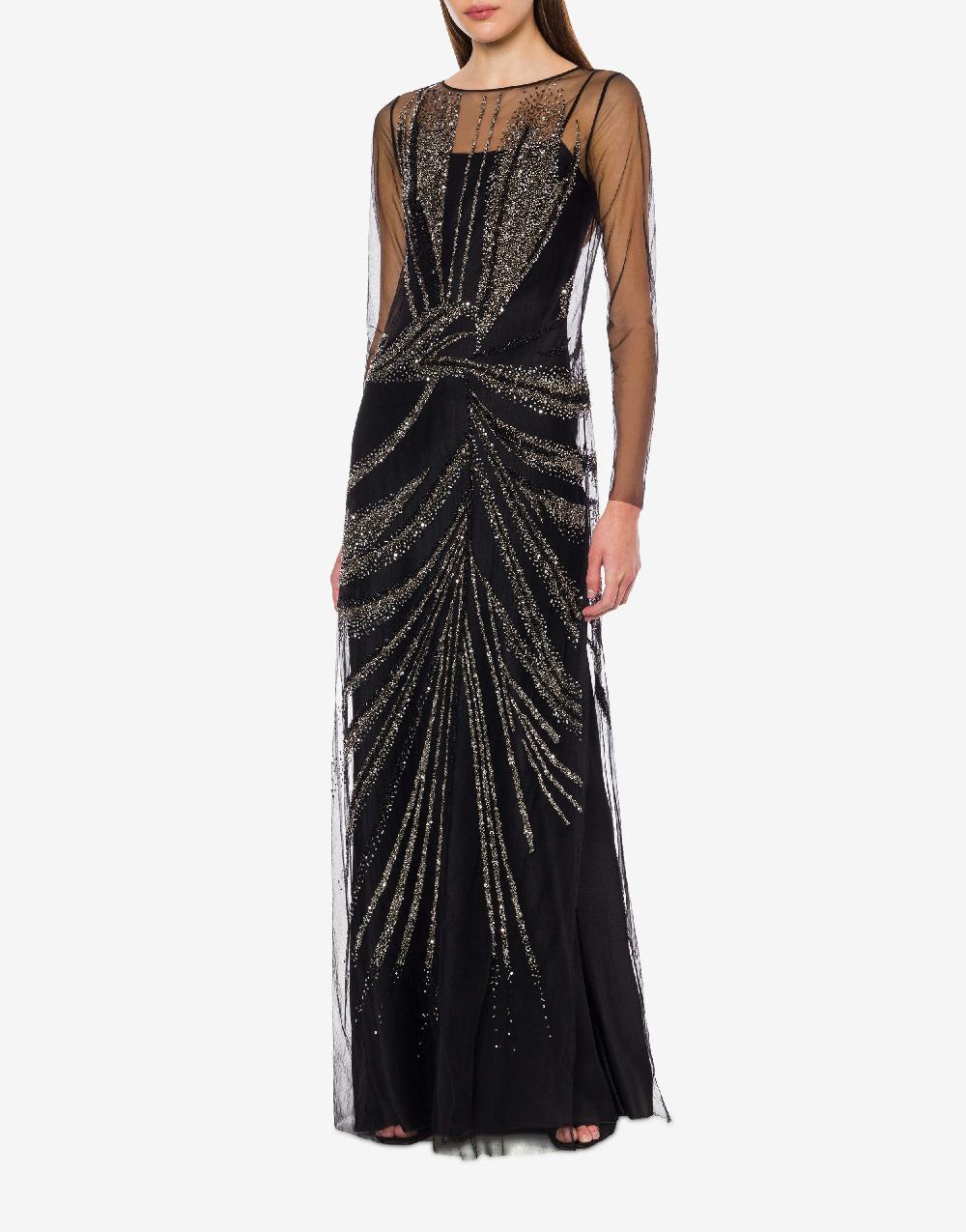 Alberta Ferretti Abito in tulle con ricamo drappeggio Fino Al -60%