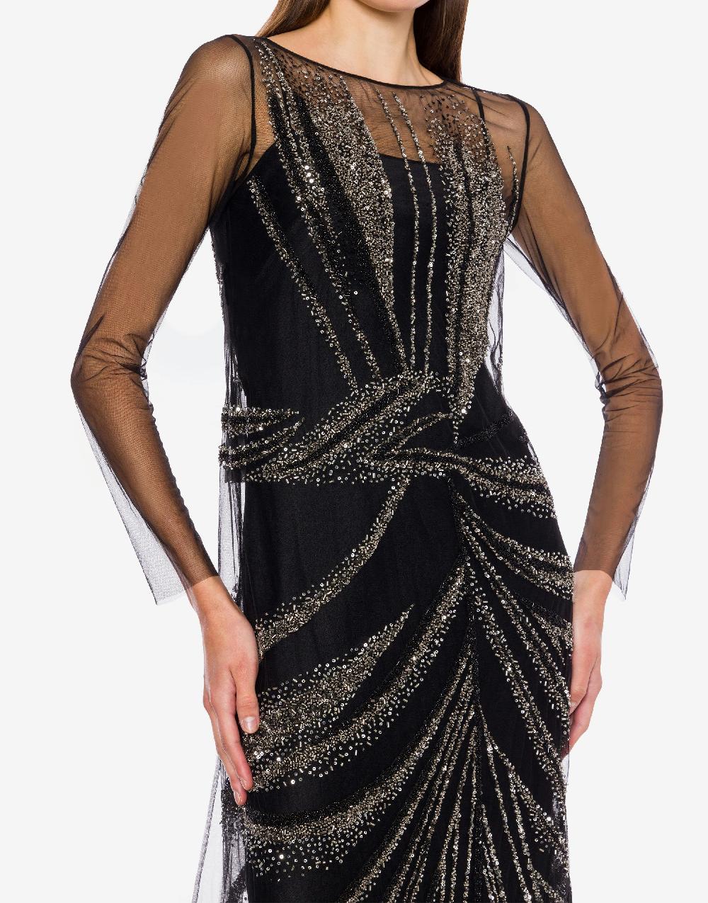 Alberta Ferretti Abito in tulle con ricamo drappeggio Fino Al -60%