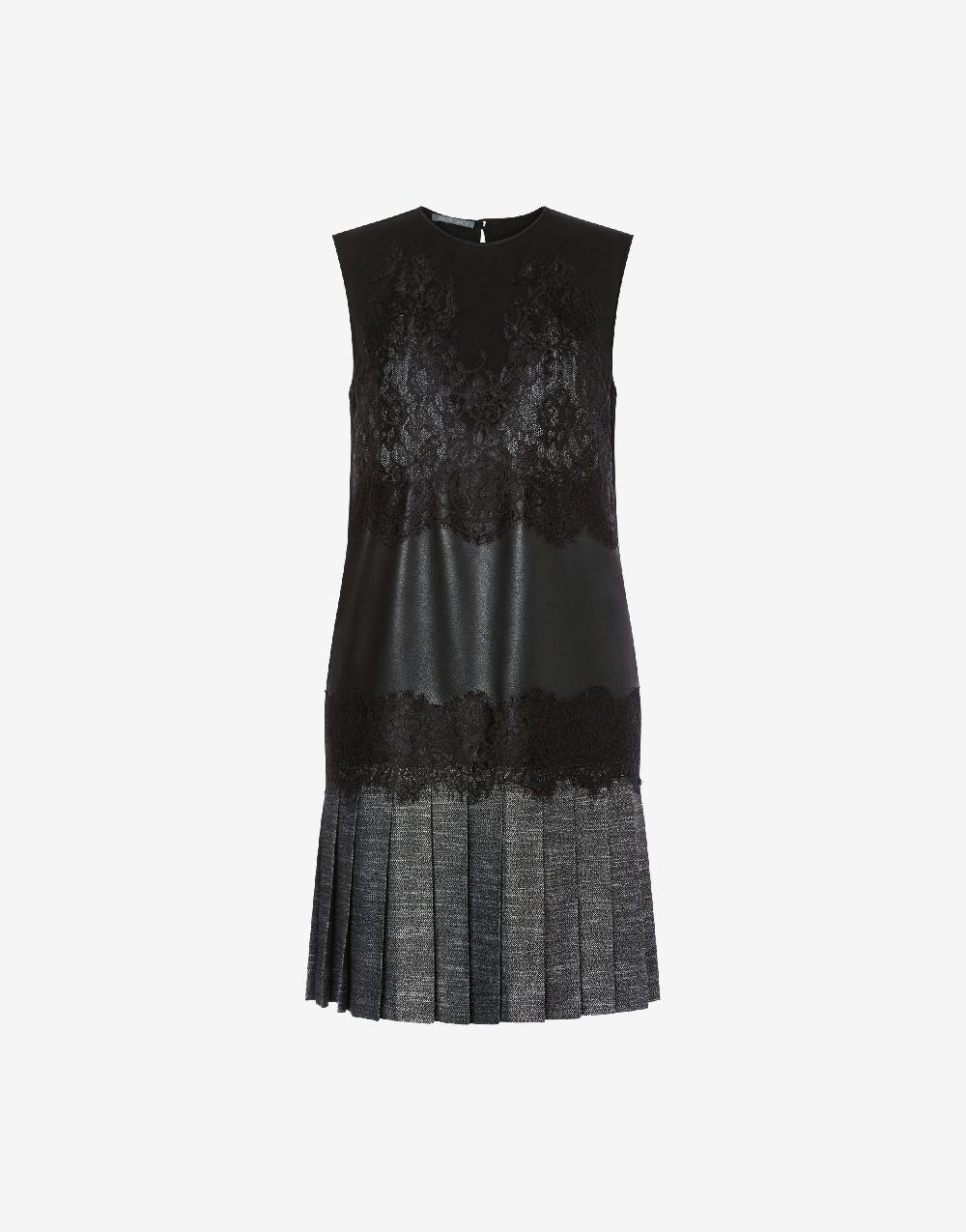 Alberta Ferretti Abito con pizzo e gonna a pieghe Convenienza