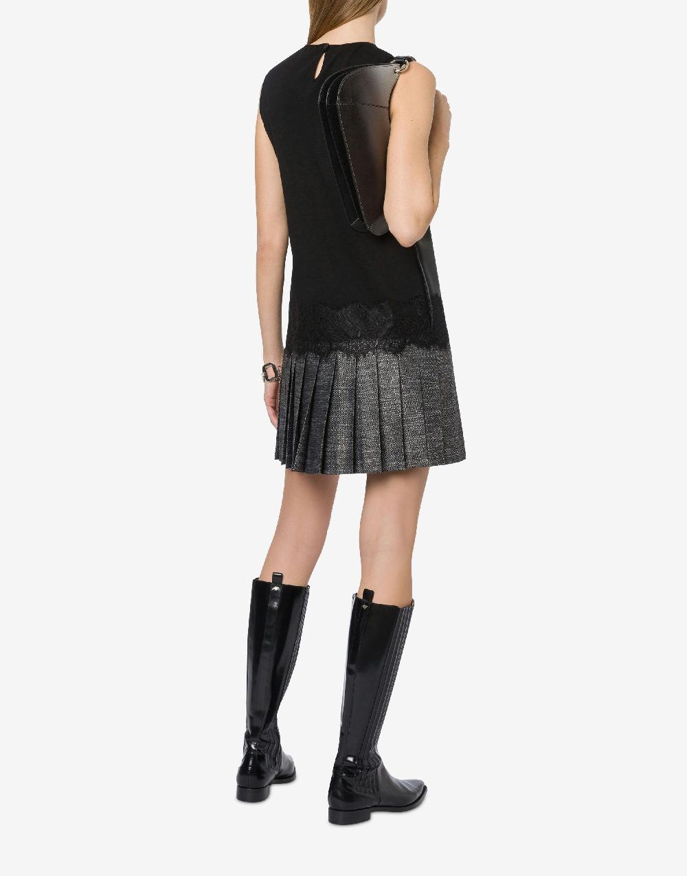 Alberta Ferretti Abito con pizzo e gonna a pieghe Convenienza