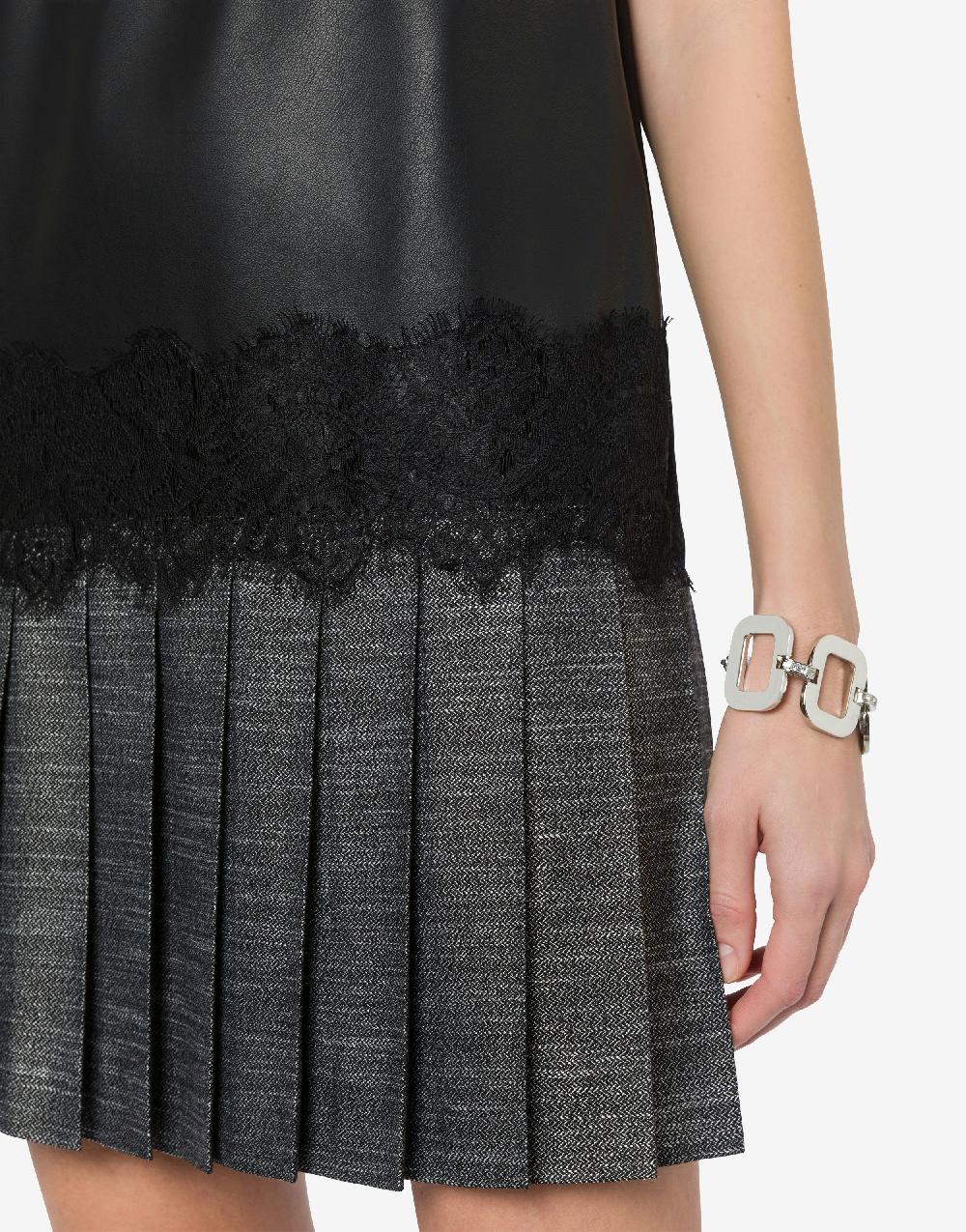 Alberta Ferretti Abito con pizzo e gonna a pieghe Convenienza