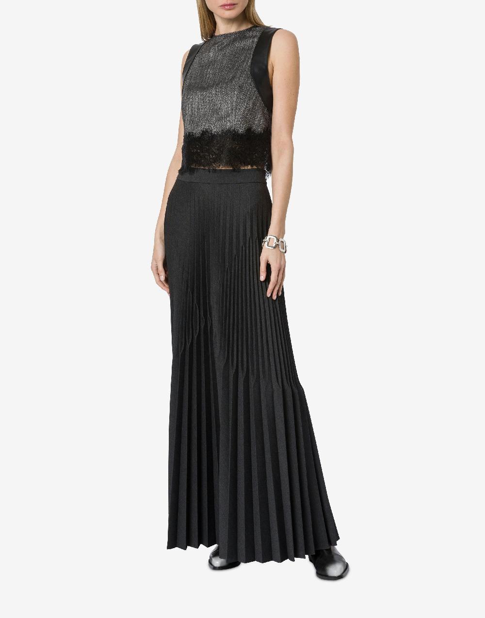 Alberta Ferretti Gonna in twill di lana stretch Presa