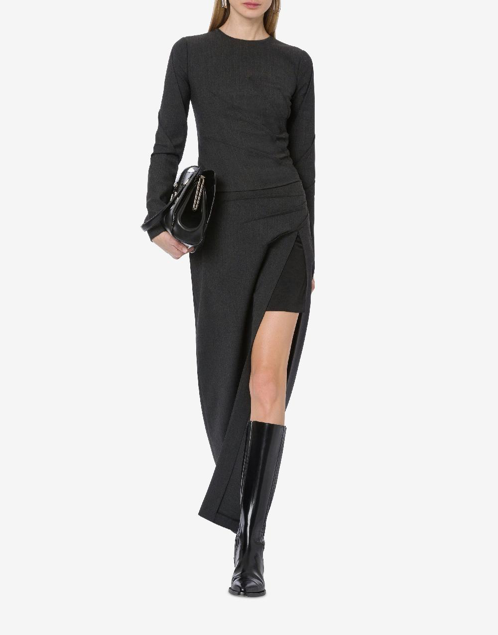 Alberta Ferretti Blusa in twill di lana stretch Sconto