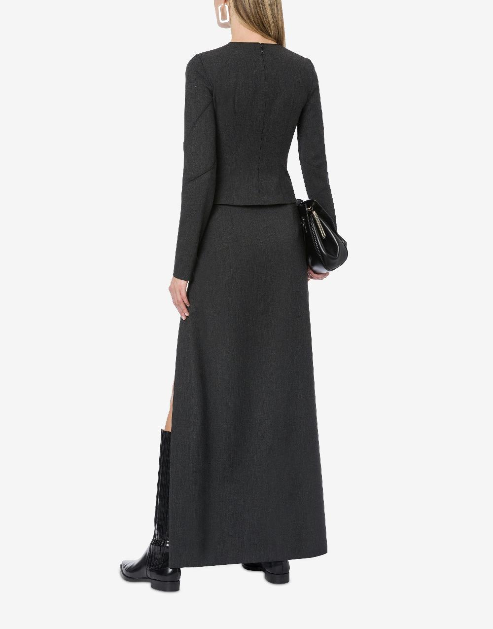 Alberta Ferretti Blusa in twill di lana stretch Sconto