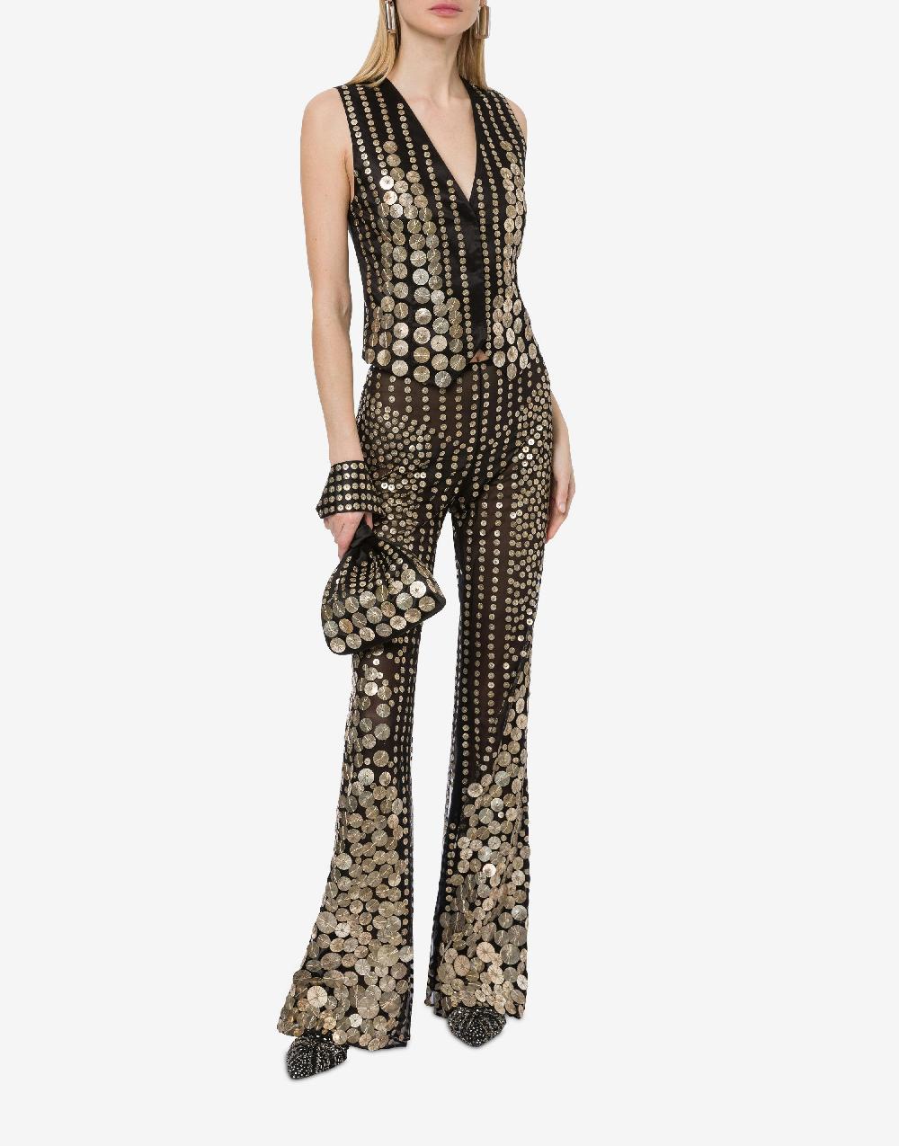 Alberta Ferretti Gilet con ricamo medaglie Online