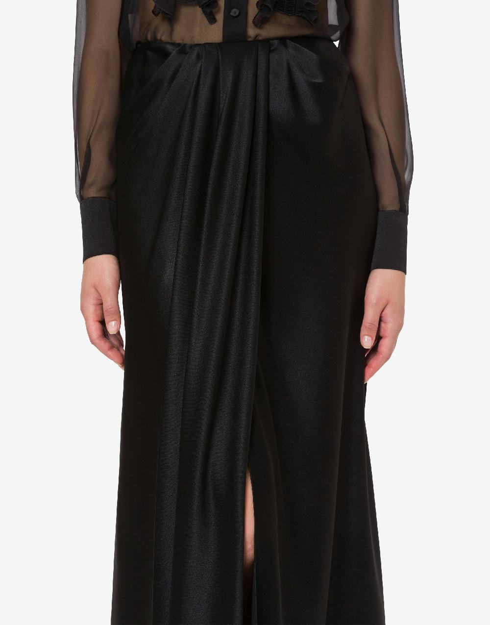 Alberta Ferretti Gonna lunga in raso Vendite Flash