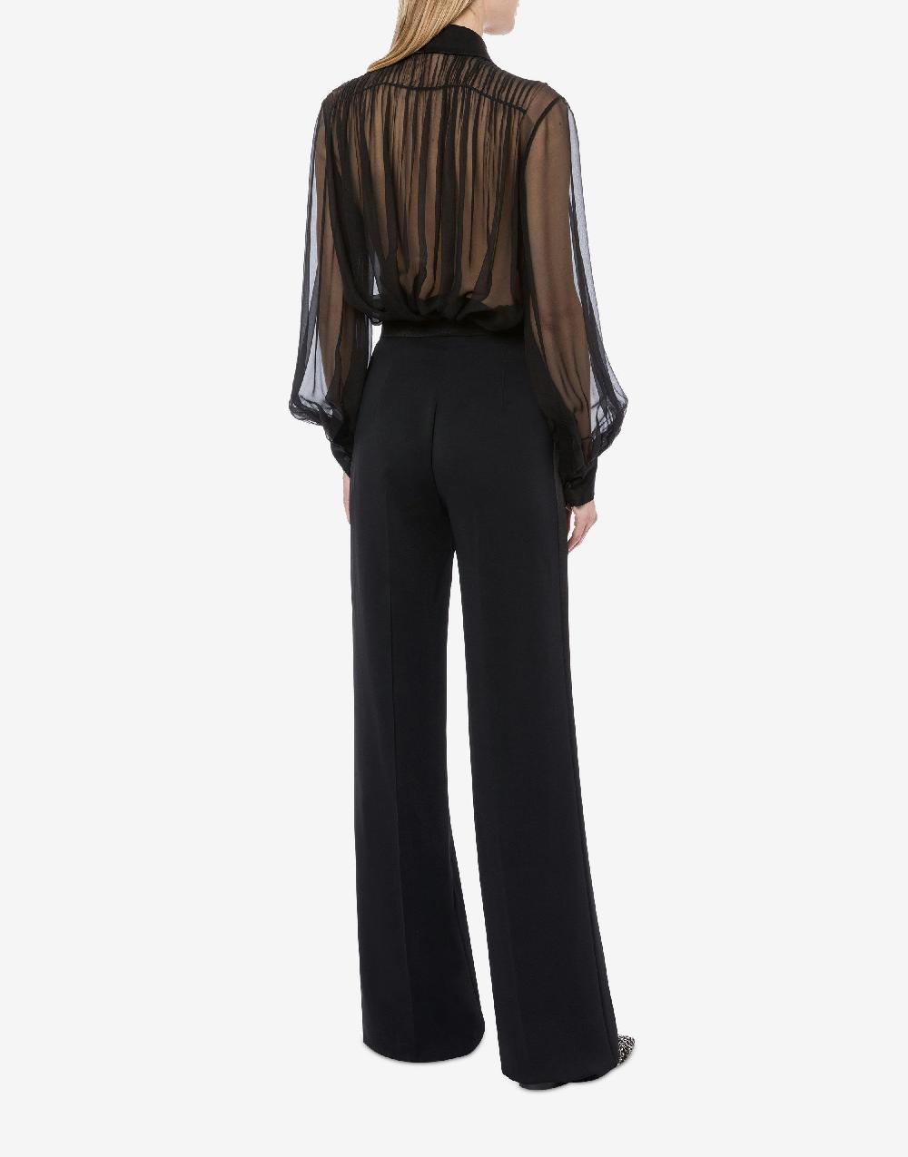 Alberta Ferretti Camicia in chiffon organico con paillettes e perline Negozio