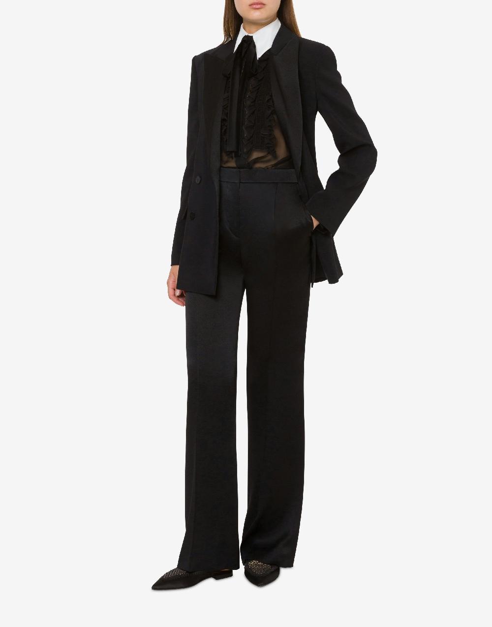 Alberta Ferretti Giacca doppiopetto in cady stretch 2025