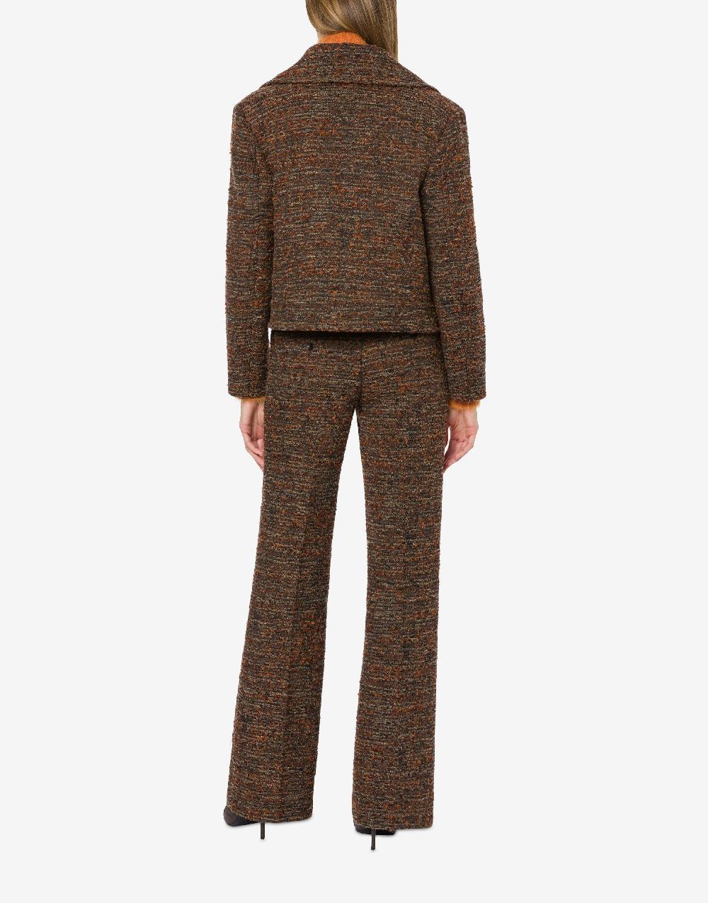 Alberta Ferretti Cappotto corto in tweed bottonato Nuovo