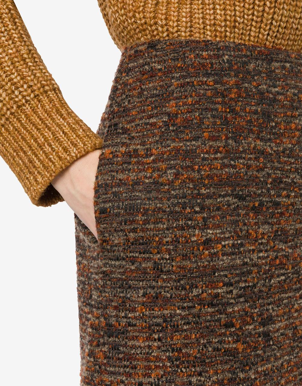 Alberta Ferretti Minigonna in tweed bottonato Qualità