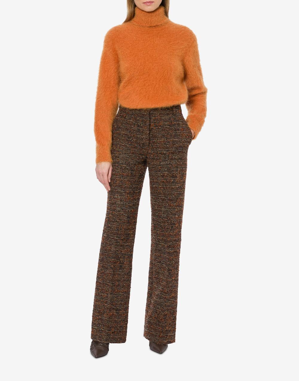 Alberta Ferretti Pantalone in tweed bottonato Vendita