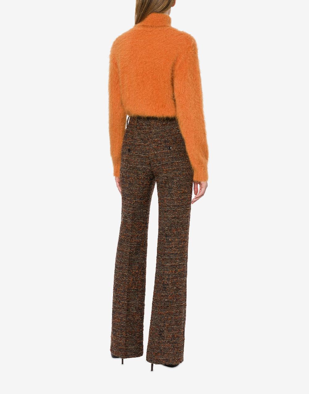 Alberta Ferretti Pantalone in tweed bottonato Vendita