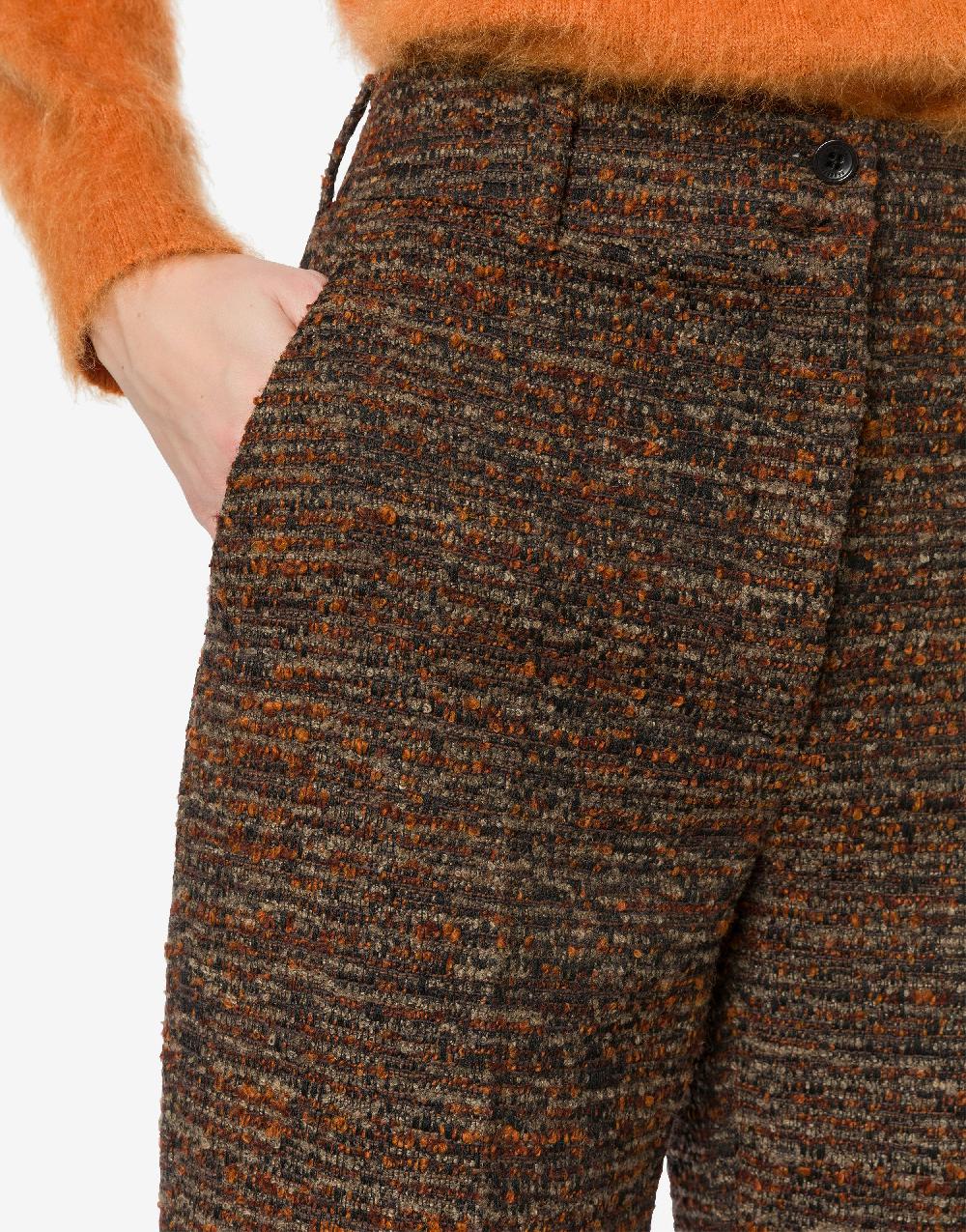 Alberta Ferretti Pantalone in tweed bottonato Vendita