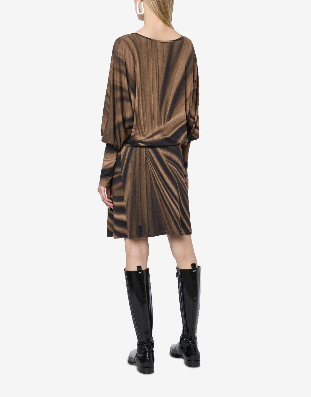 Alberta Ferretti Abito in jersey con stampa Drappeggio Qualità Garantita