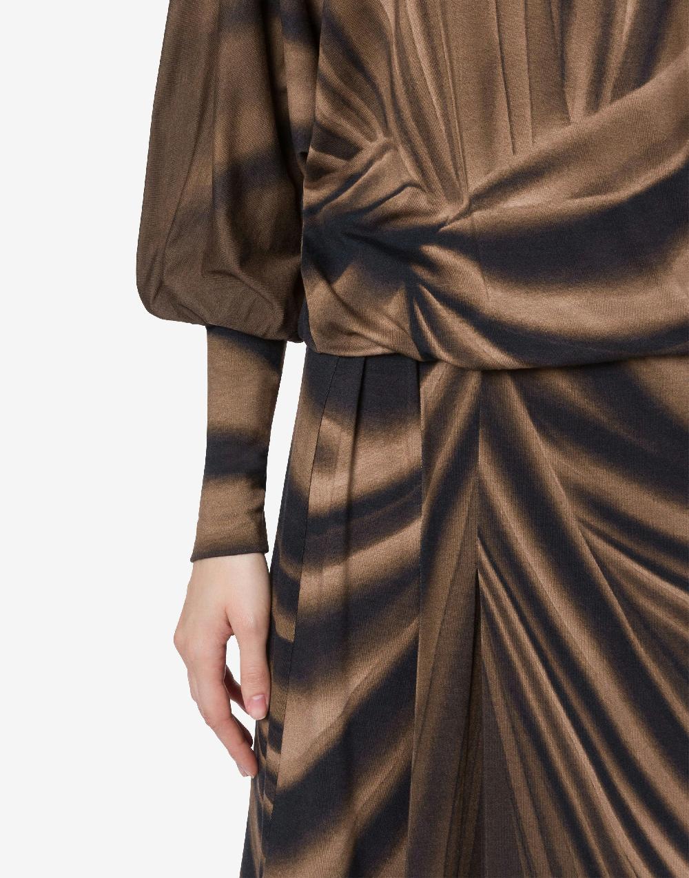 Alberta Ferretti Abito in jersey con stampa Drappeggio Qualità Garantita
