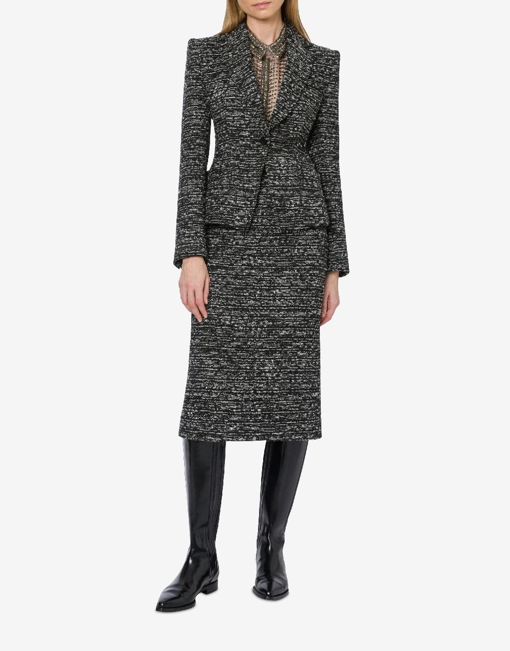 Alberta Ferretti Giacca in tweed bottonato Promozione Limitata