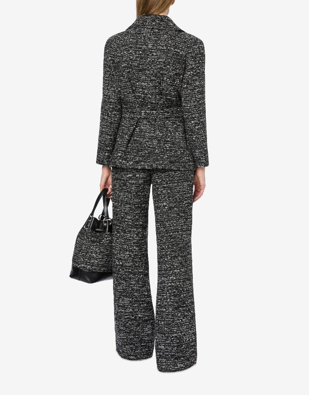 Alberta Ferretti Giacca in tweed bottonato con spacchi Shopping Online