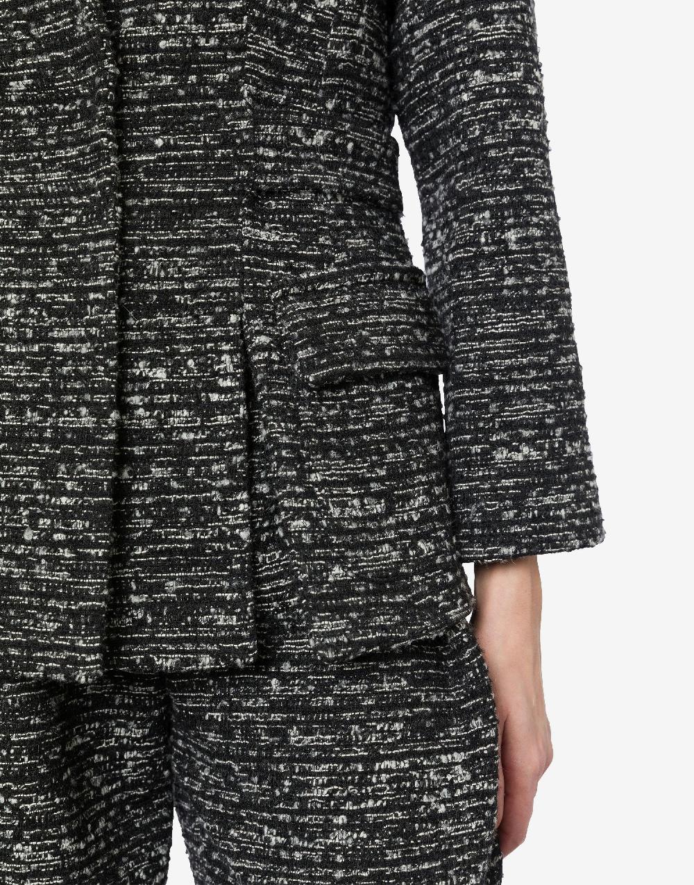 Alberta Ferretti Giacca in tweed bottonato con spacchi Shopping Online