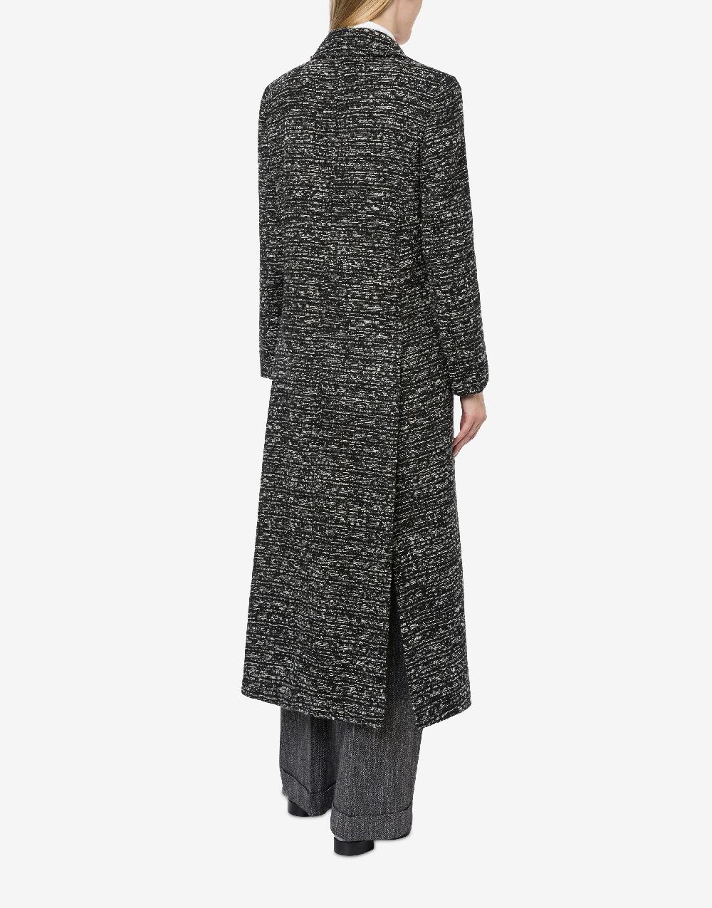 Alberta Ferretti Cappotto doppiopetto in tweed bottonato Prezzo Ridotto