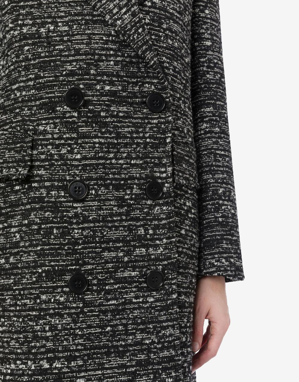 Alberta Ferretti Cappotto doppiopetto in tweed bottonato Prezzo Ridotto