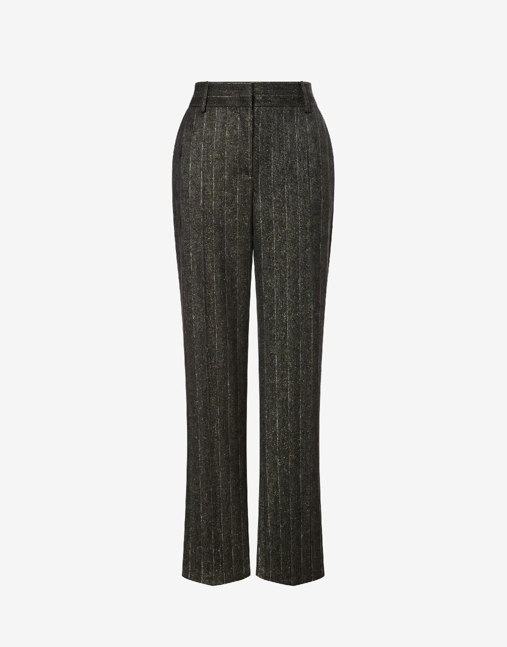 Alberta Ferretti Pantalone in gessato lurex Outlet