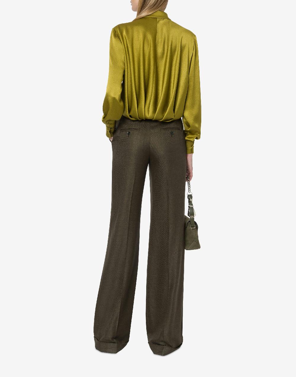 Alberta Ferretti Pantalone in twill fiammato Saldi