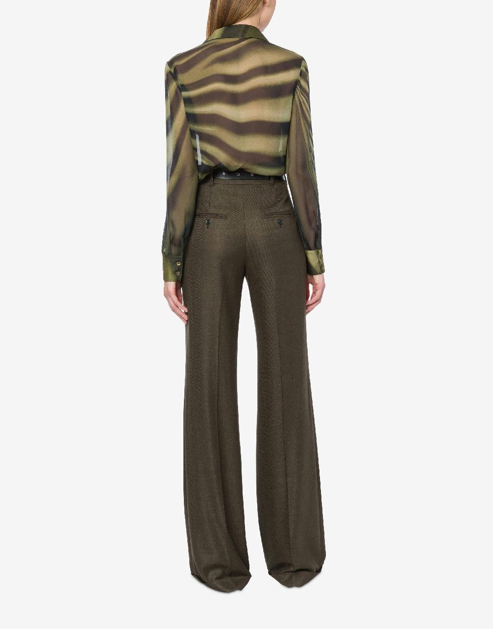 Alberta Ferretti Camicia in chiffon con stampa Drappeggio Vendita Calda