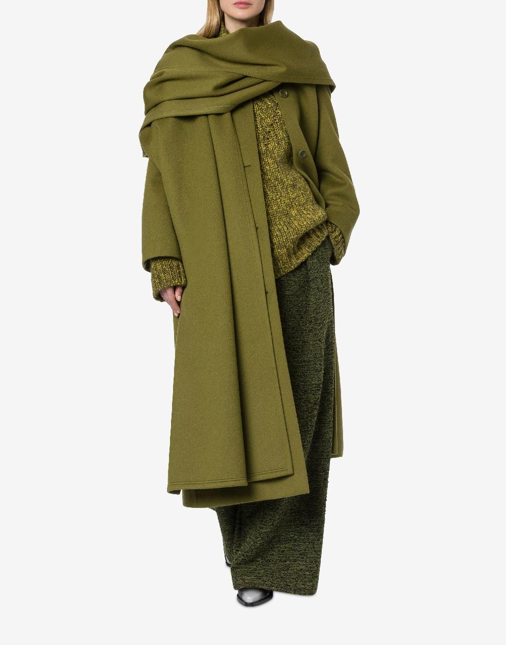 Alberta Ferretti Cappotto in panno di lana e cashmere Vendita Economica