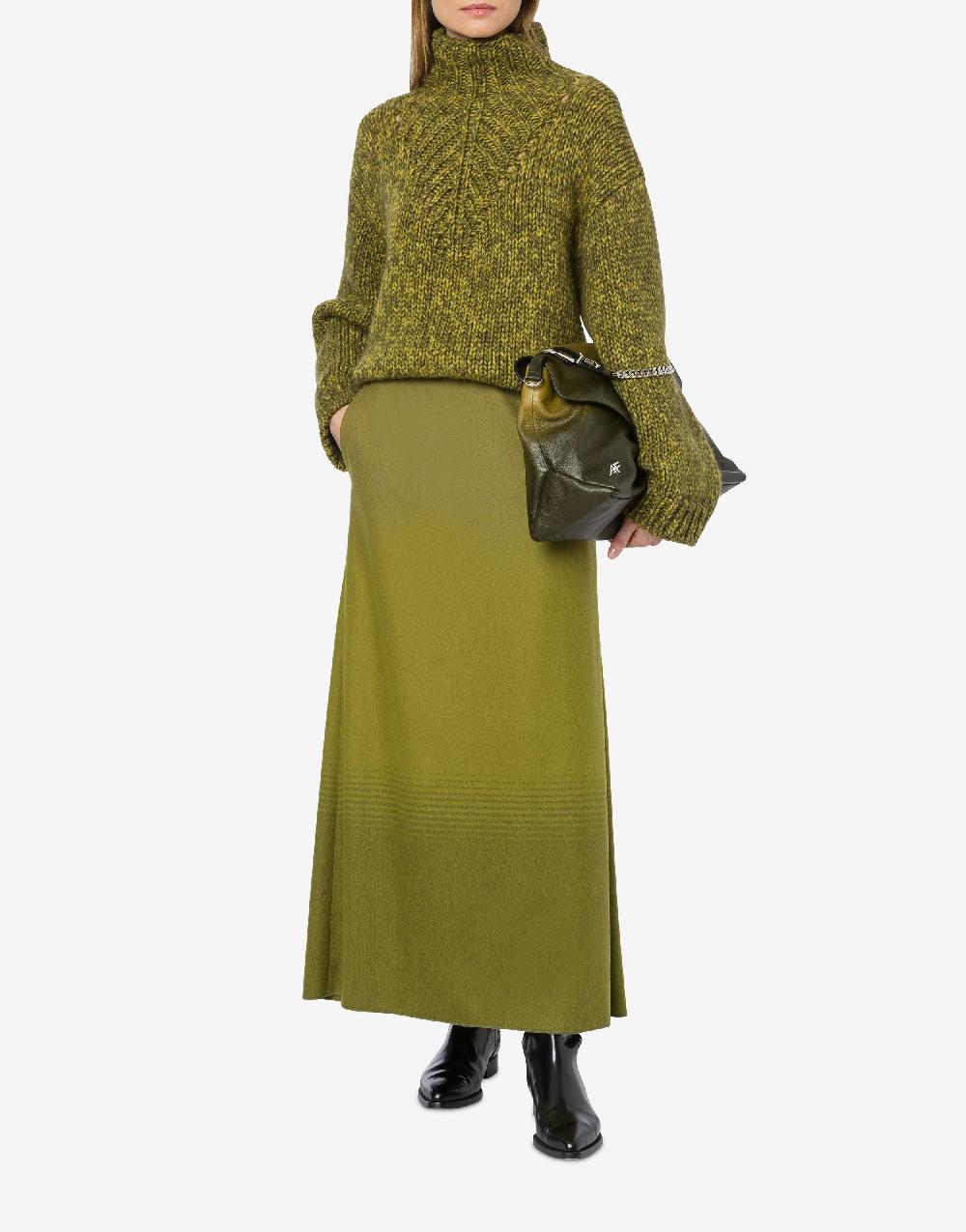 Alberta Ferretti Gonna lunga in flanella sfumata In Saldo