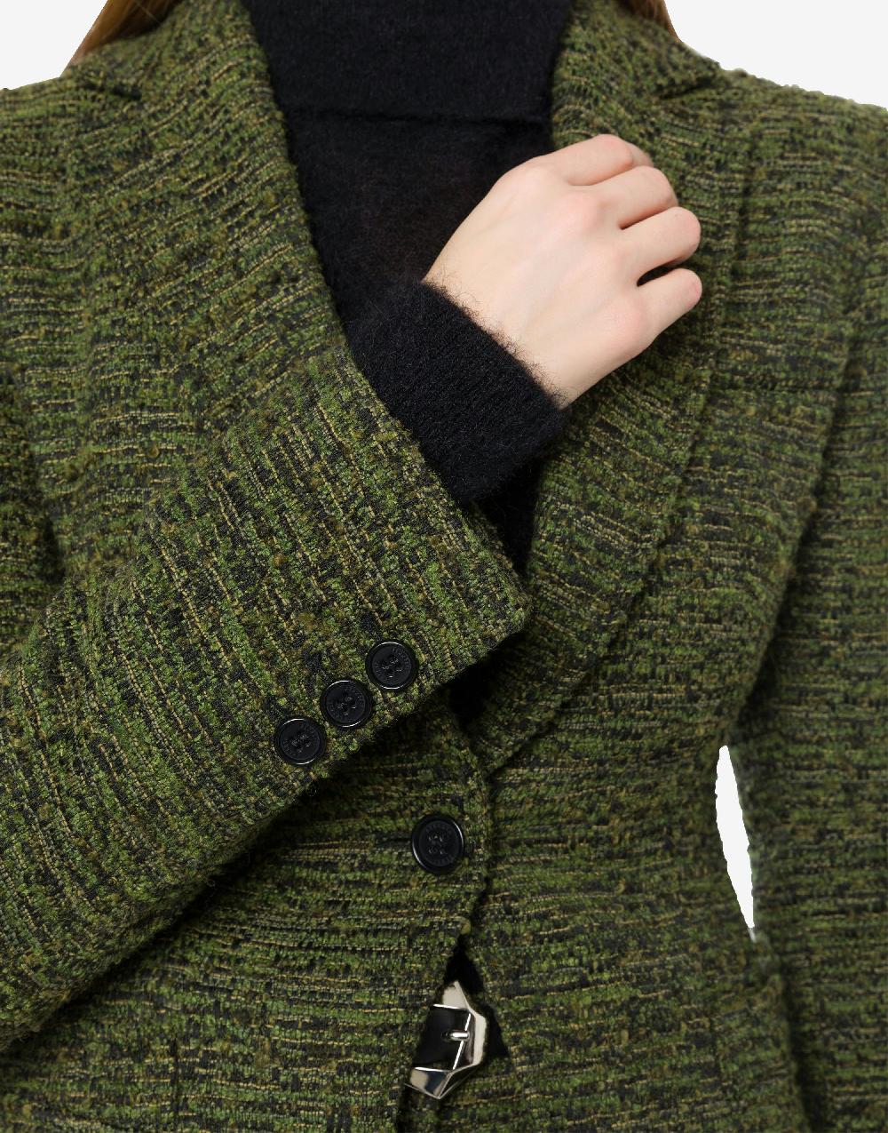 Alberta Ferretti Giacca in tweed bottonato Moda