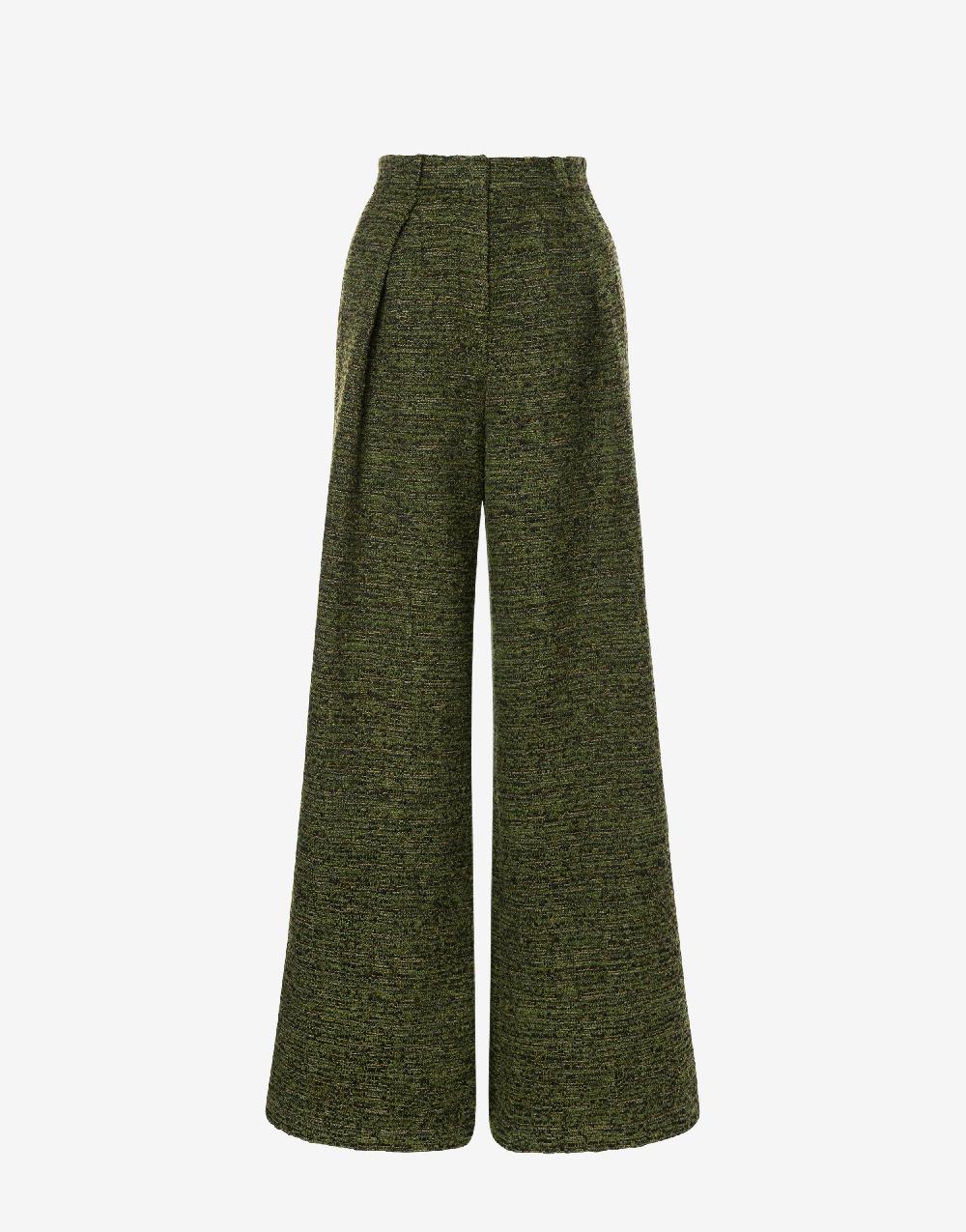 Alberta Ferretti Pantalone oversize in tweed bottonato 2025