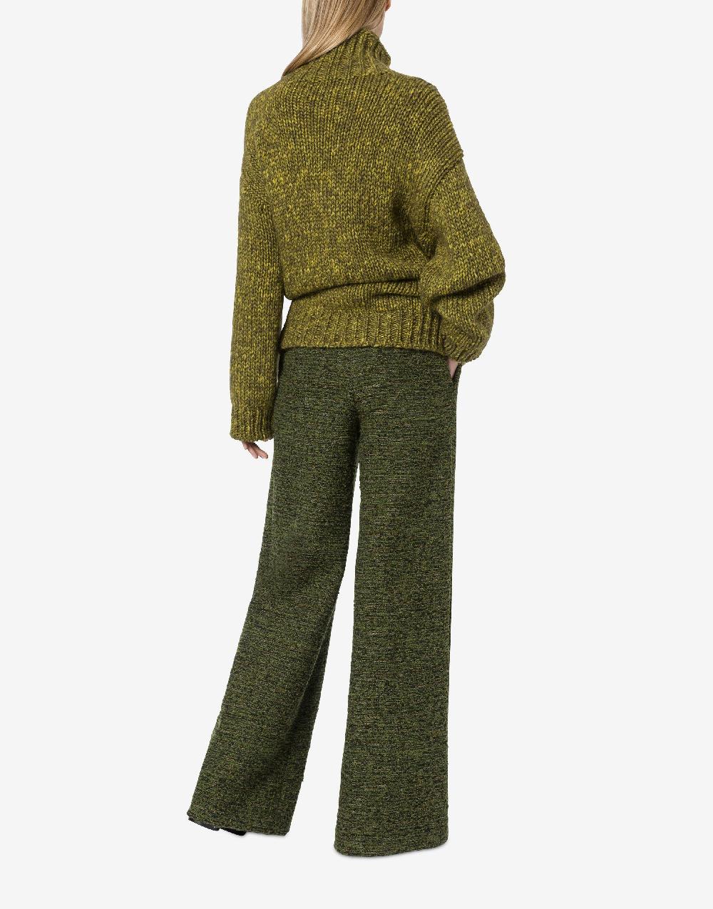 Alberta Ferretti Pantalone oversize in tweed bottonato 2025