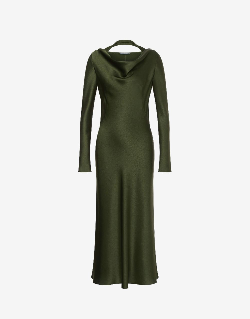 Alberta Ferretti Abito longuette in raso Italy