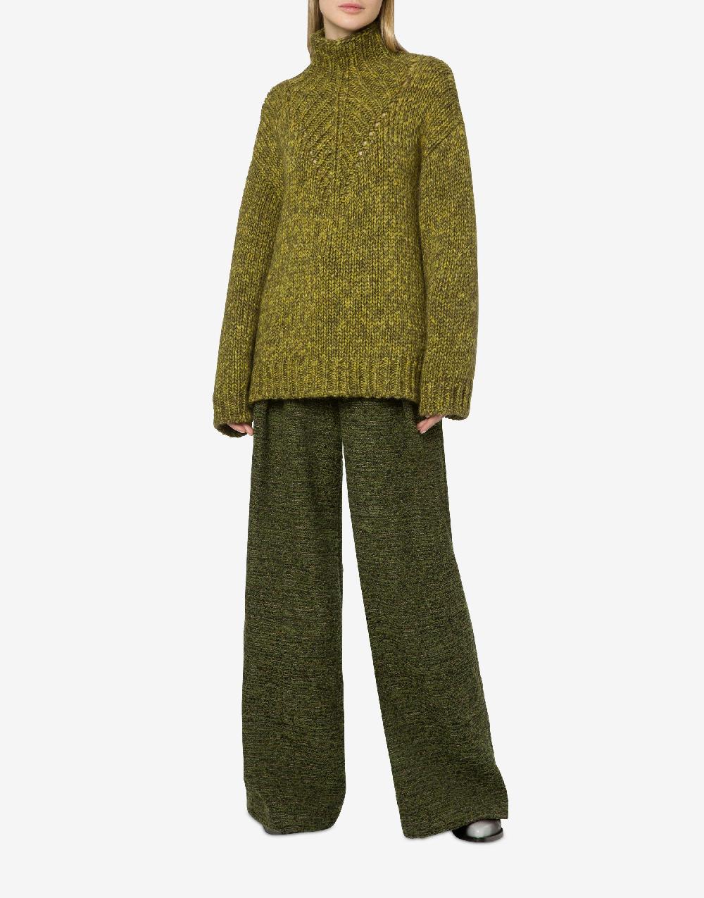 Alberta Ferretti Maglione in cordonetto misto lana stampato Italia