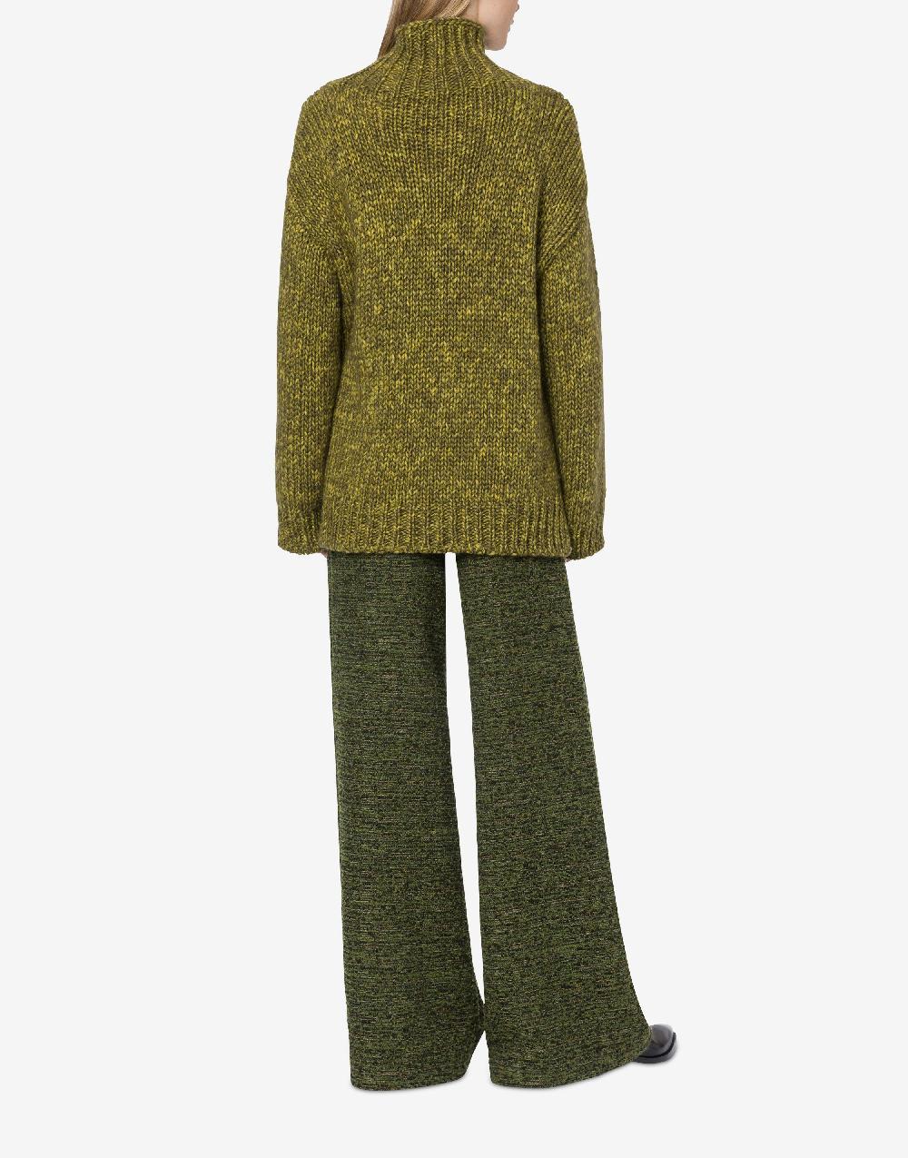 Alberta Ferretti Maglione in cordonetto misto lana stampato Italia