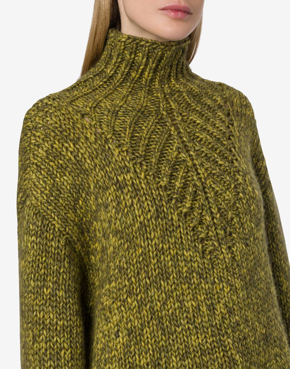 Alberta Ferretti Maglione in cordonetto misto lana stampato Italia