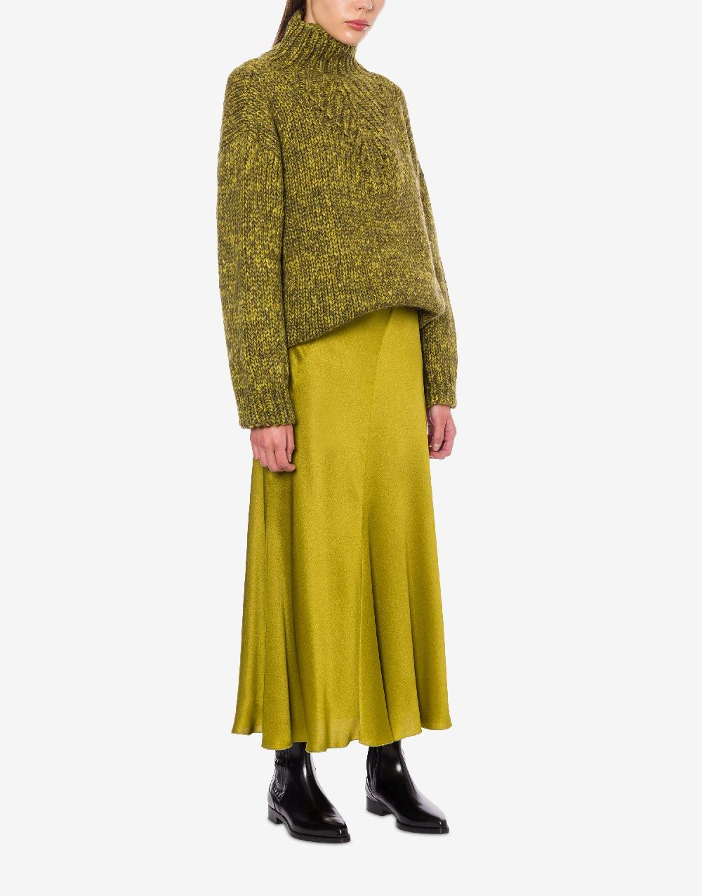 Alberta Ferretti Gonna longuette in raso Nuovo
