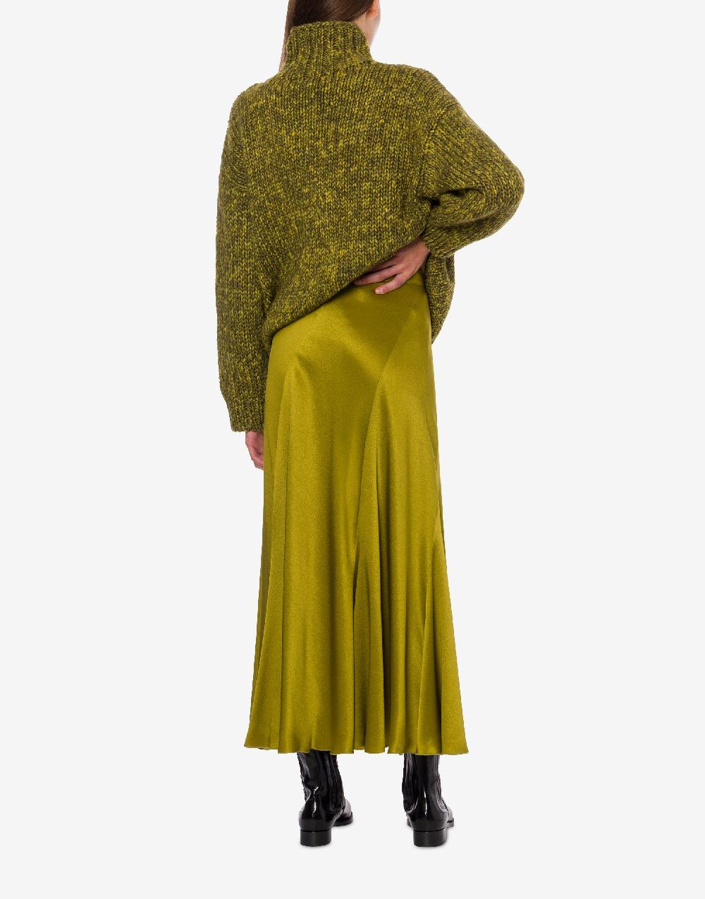 Alberta Ferretti Gonna longuette in raso Nuovo