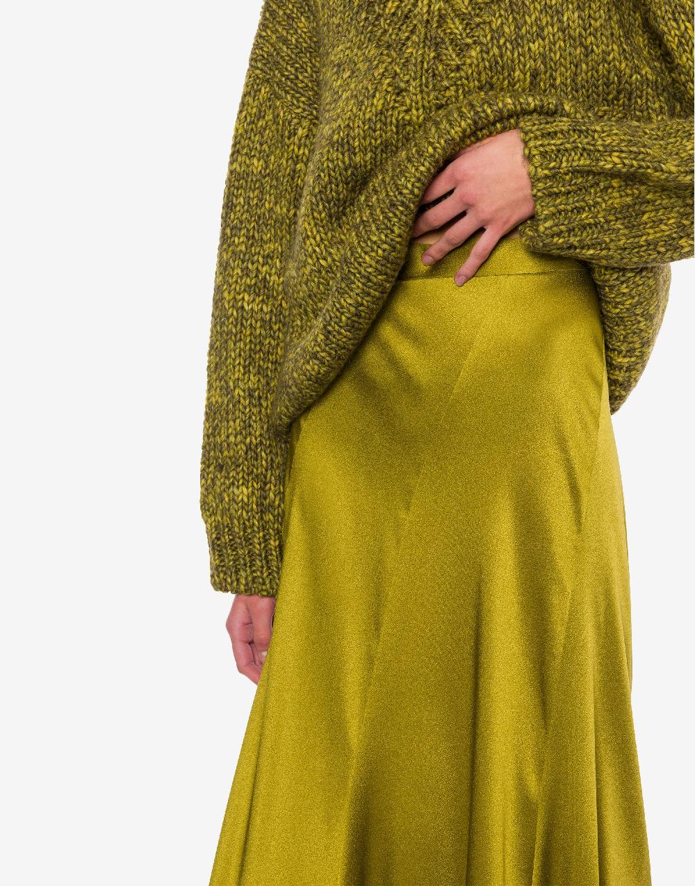 Alberta Ferretti Gonna longuette in raso Nuovo
