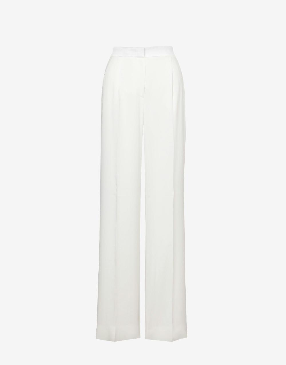 Alberta Ferretti Pantalone in cady stretch con dettagli in raso Vendita