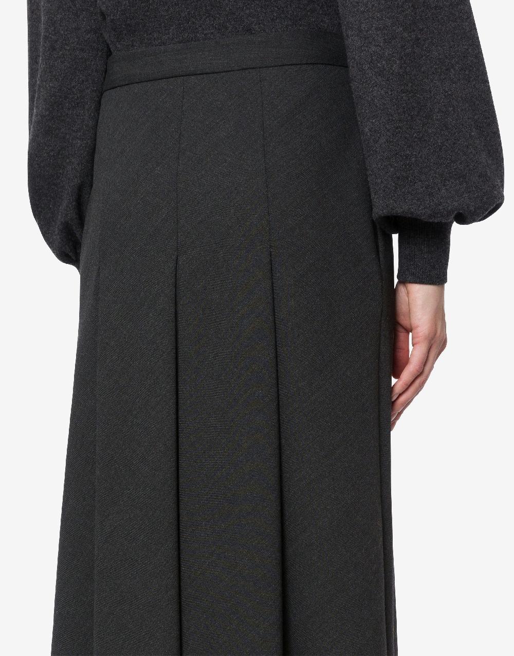 Alberta Ferretti Gonna lunga in twill di lana stretch Qualità Garantita