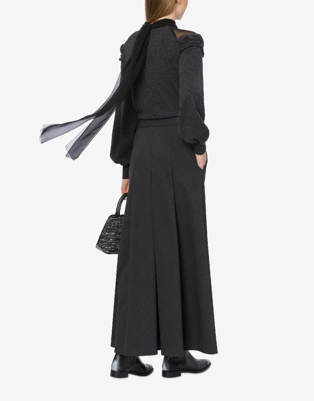 Alberta Ferretti Maglia in lana cashmere e chiffon Prezzo Ridotto