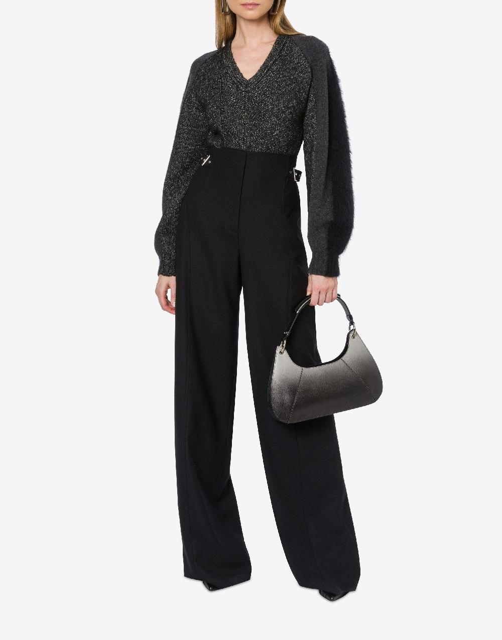 Alberta Ferretti Maglione con maniche in misto lana cashmere Sottocosto