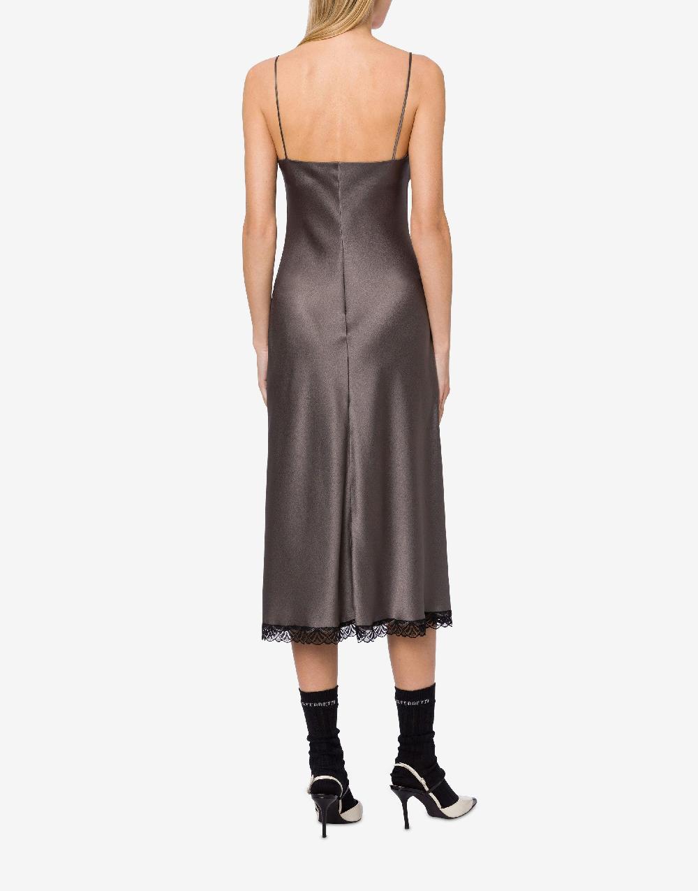 Alberta Ferretti Abito sottoveste in raso con pizzo Novità