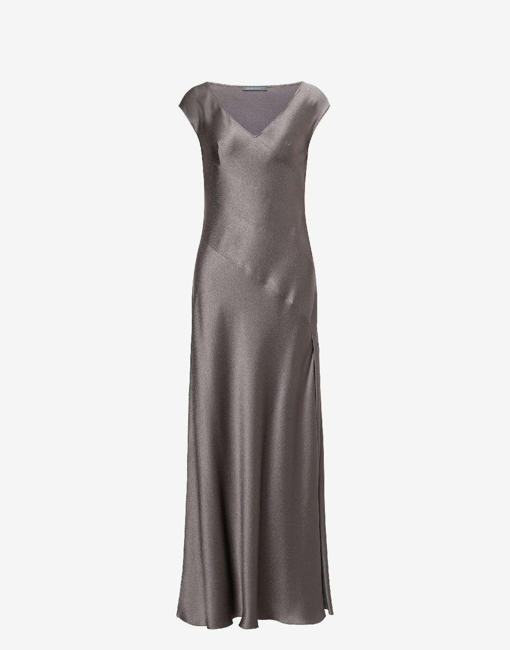 Alberta Ferretti Abito lungo in raso Sconto