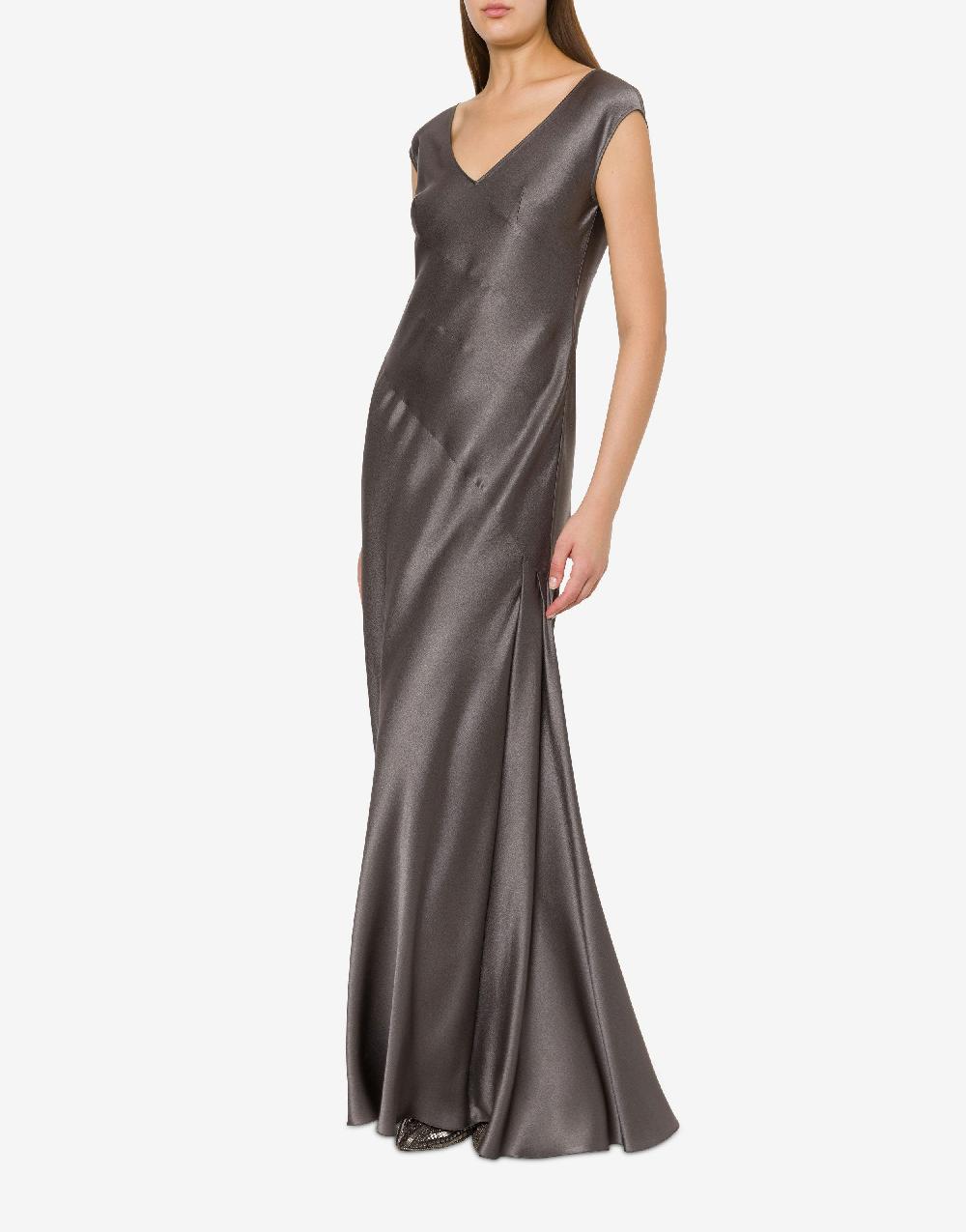 Alberta Ferretti Abito lungo in raso Sconto
